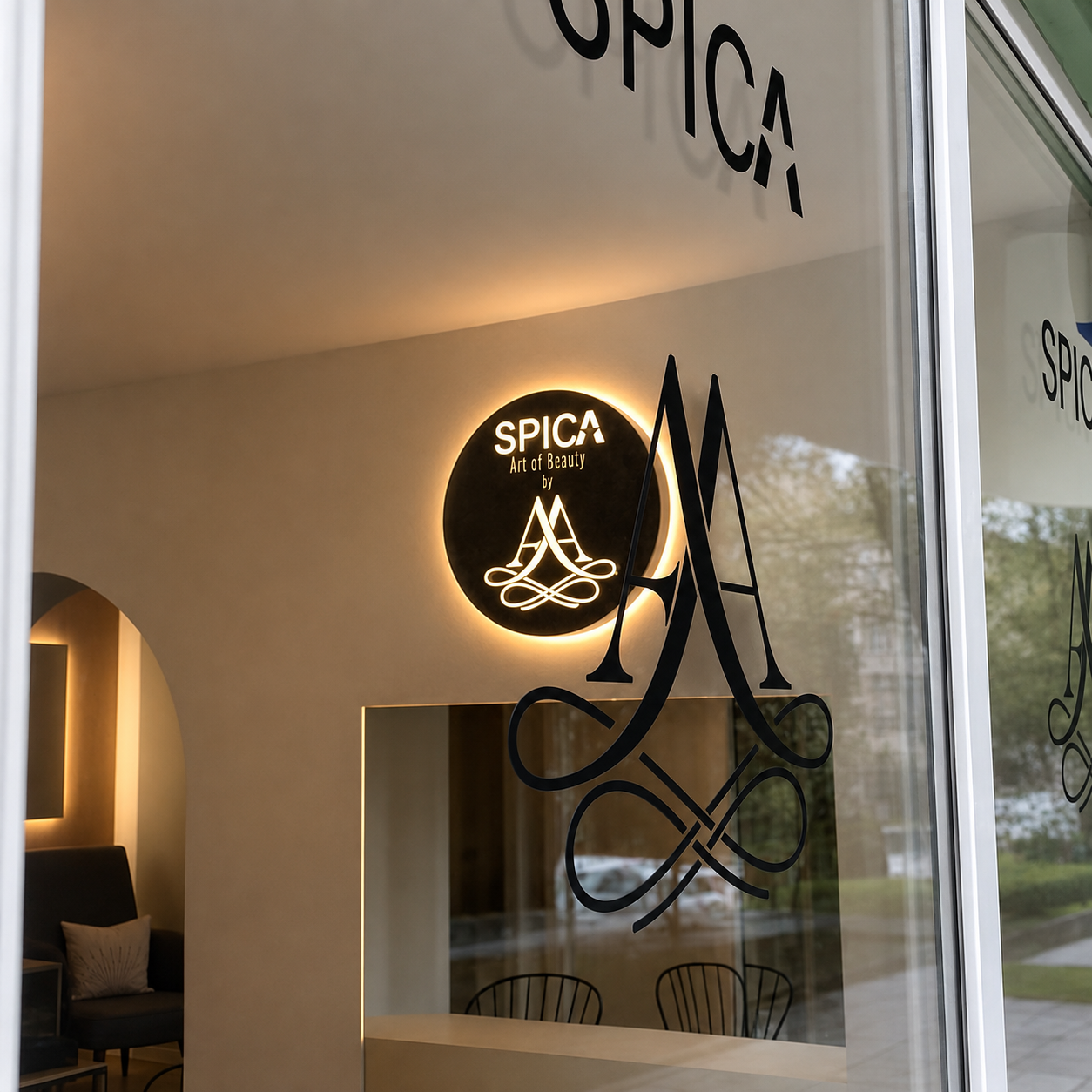 SPICA Art of Beauty İç Mekân Logo Tabelası